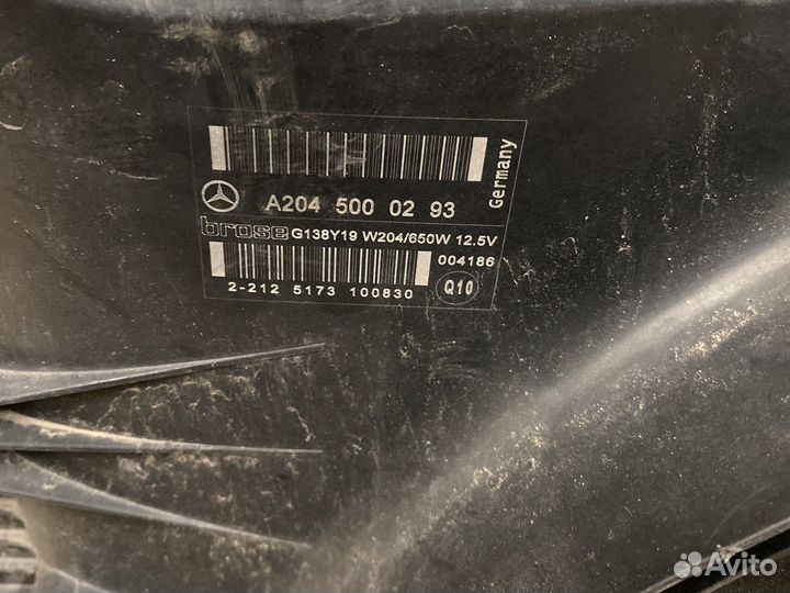 Вентилятор охлаждения Mercedes W212 A2045000293