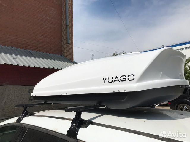 Автобокс 460 л. белый Яго Аватар 186х86х46