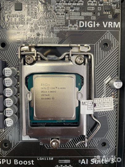 Материнская плата, продцессор и куллер