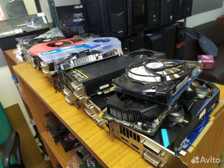 Видеокарты на запчасти или востановление лот 16шт
