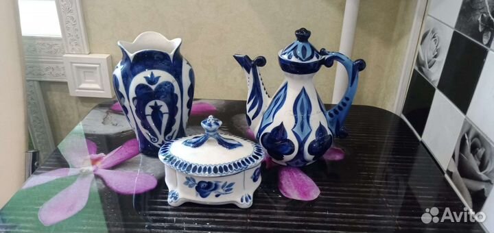 Хрусталь, гжель, посуда (все из СССР)