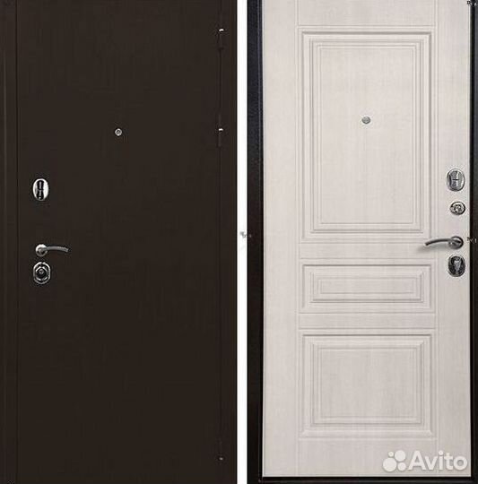 Дверь входная Троя Беж Белый Орех