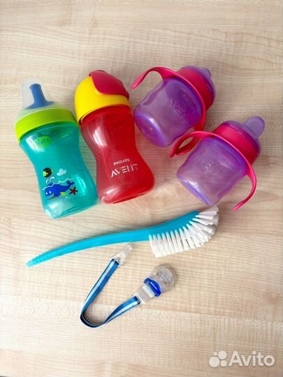 Детские поильники пакетом avent chicco