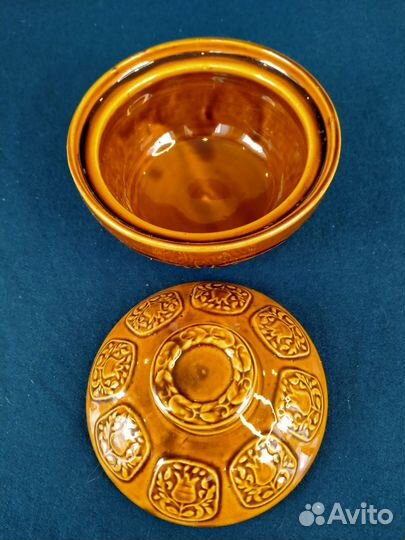 Сахарница маслёнка обливная керамика