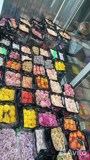 Букеты розы цветы корзины коробка 501,301,201,101