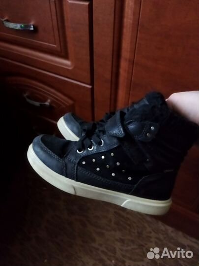 Кеды Ecco кожаные зимние 32 р-р