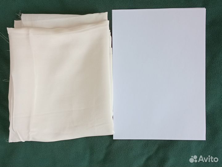 Отрез белого крепдешина