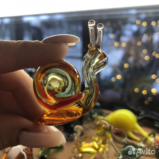 Стеклянная улитка из стекла