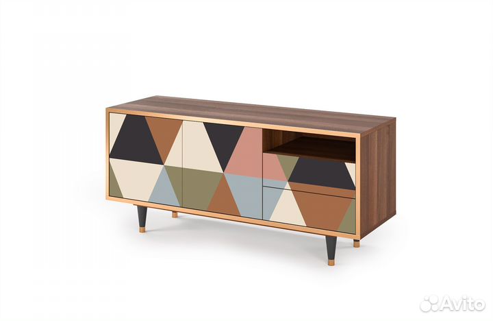 Тв-тумба T7 - Орех - Royal Triangles