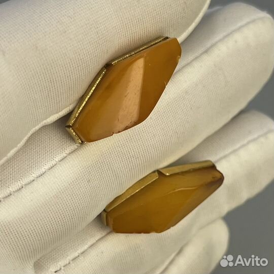 Запонки янтарь СССР