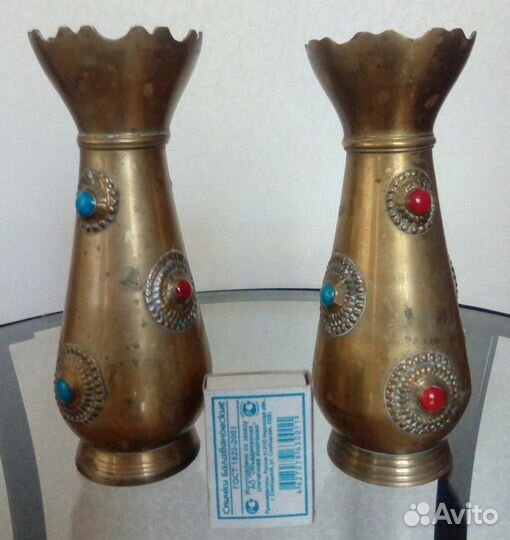 Индийские латунные вазы
