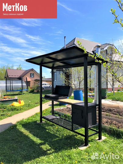 Кованые мангалы с крышей