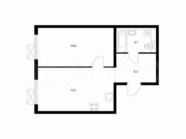 1-к. квартира, 43,4 м², 16/17 эт.