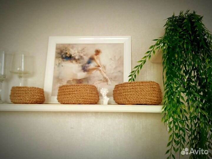 Набор корзин из джута