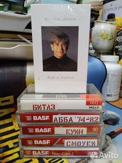 Аудио кассеты запечатанные agfa, goldstar, sony