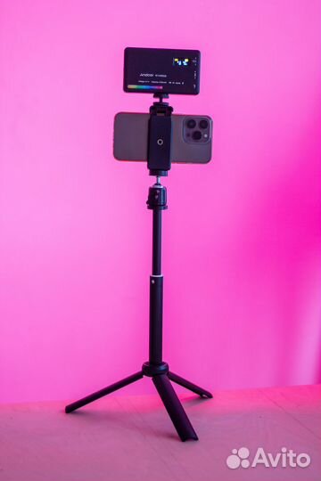 RGB Свет Andoer W140 Штатив Держатель Смартфона