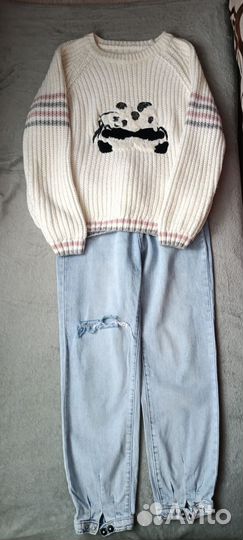 Джинсы и свитер
