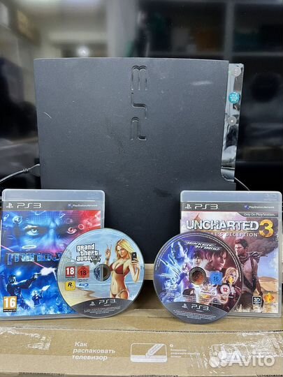 Прошитая Sony PS3 Slim 320GB с играми
