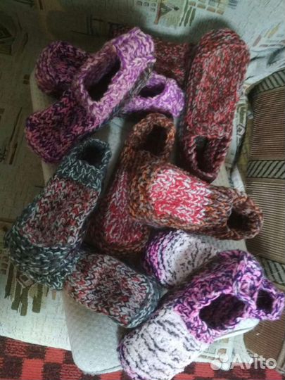 Тапочки вязаные