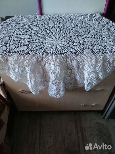 Вязаная скатерть крючком