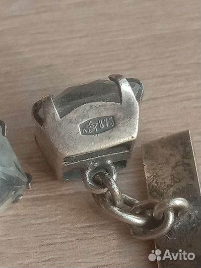 Запонки мужские серебро