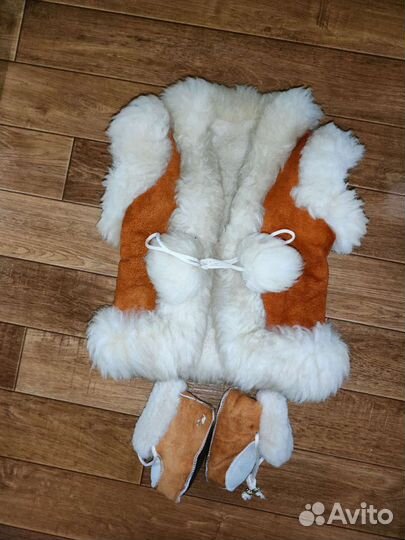 Детская шубка и жилет для фотосессии