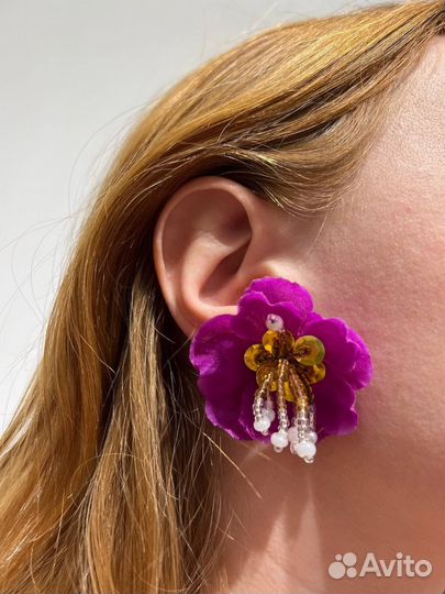 Серьги гвоздики хендмейд