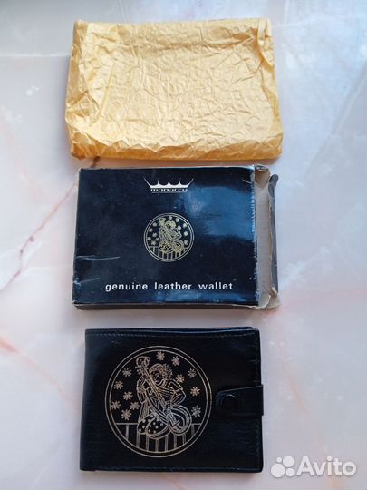 Винтажный кошелек Monarch из натуральной кожи