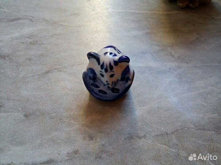 Статуэтка мышка гжель
