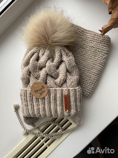 Комплект шапка и снуд