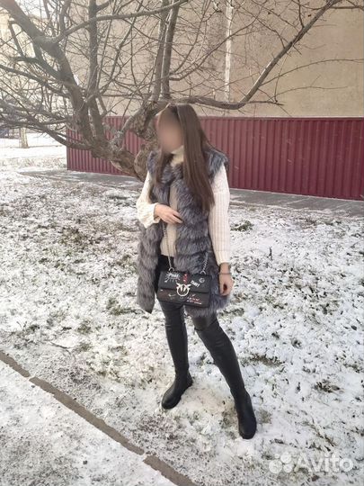 Шуба трансформер чернобурка