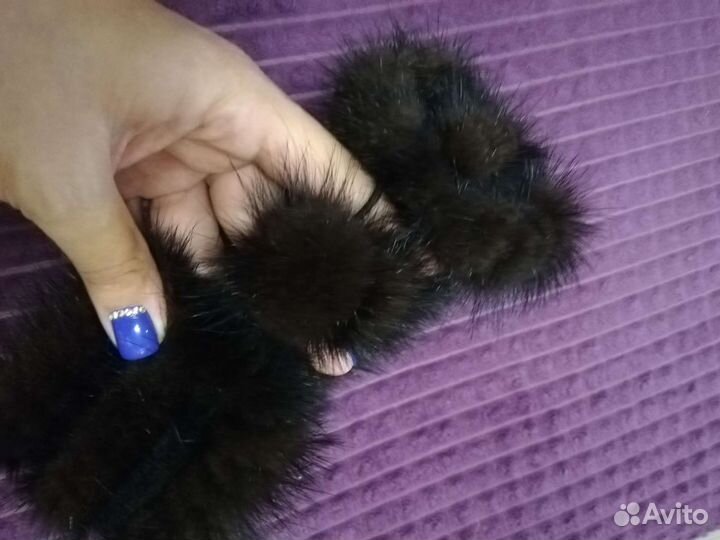 Норковая повязка на голову