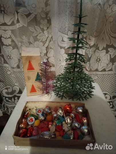 Ёлочка малютка с игрушками СССР