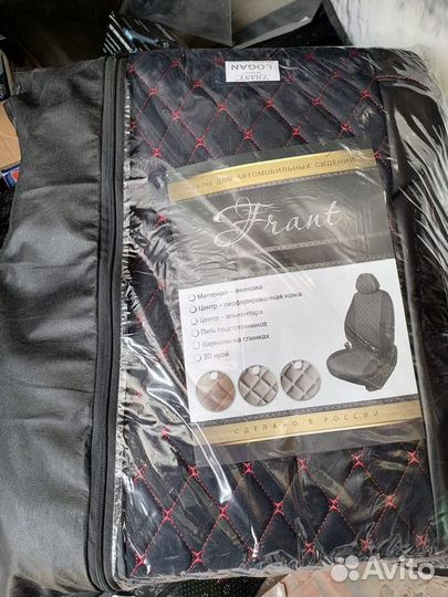 Чехлы на renault logan 1 с алькантарой