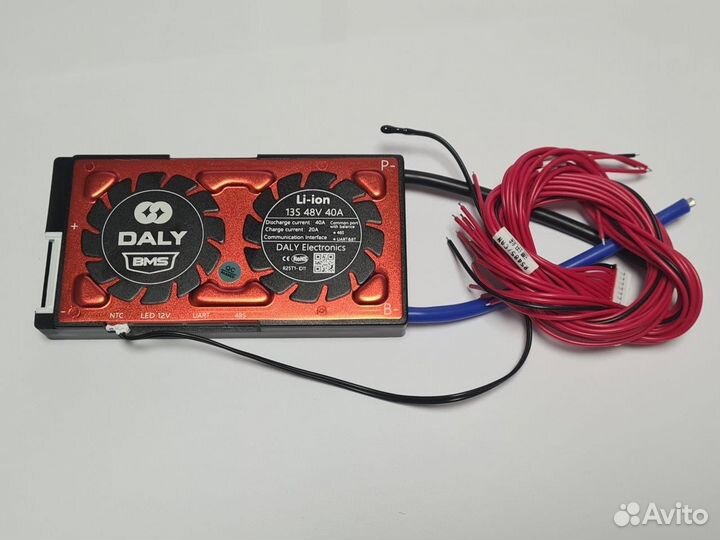 Плата контроля BMS Smart Li-ion 13S 48V 40A