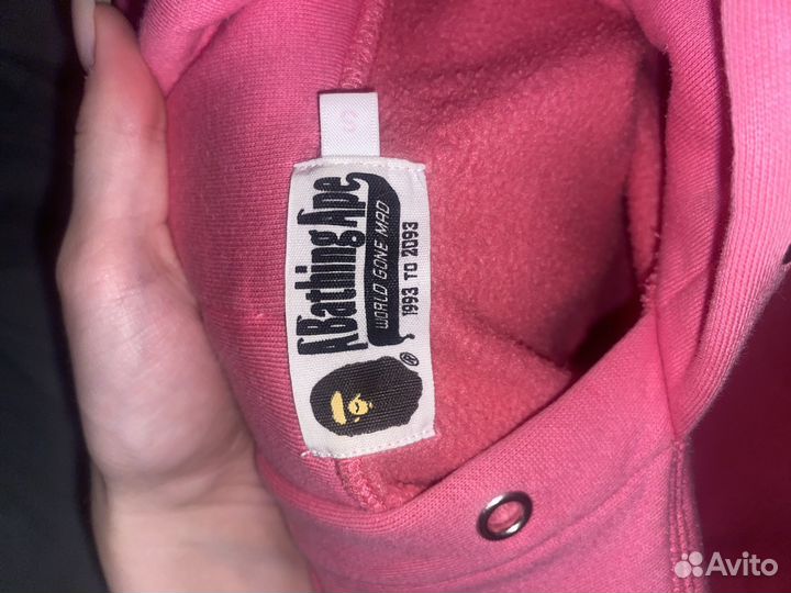 Кофта bape розовая