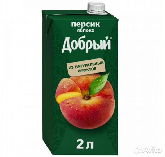 Сок Добрый Персик-Яблоко 2л
