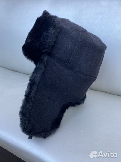 Мужская шапка ушанка овечий мех