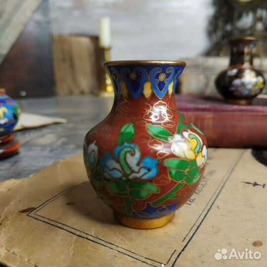 Антиквариат из Европы. Стар вазочки Клуазоне