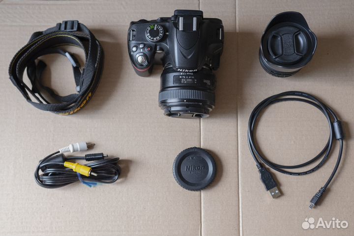 Nikon d3200 + 50мм объектив + допы