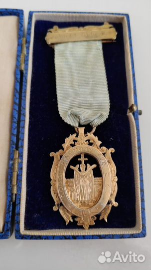 Масонская медаль ложа гармония, серебро