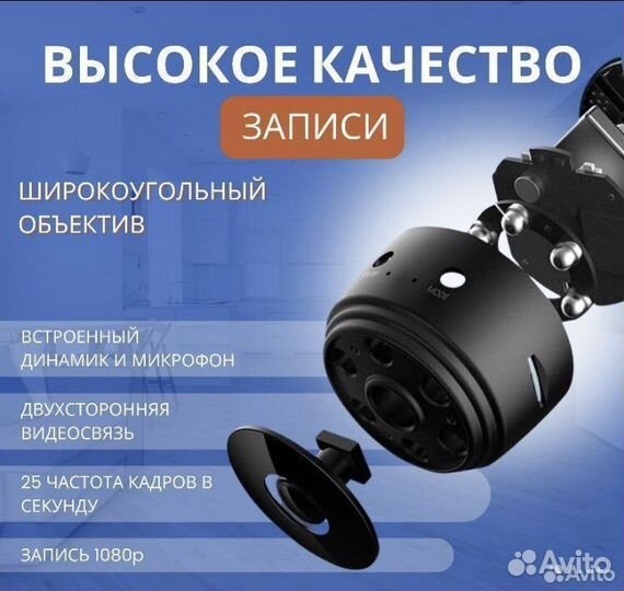Камера видеонаблюдения wifi мини №174