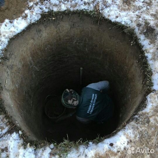 Колодец за 1 день. чистка. углублeние
