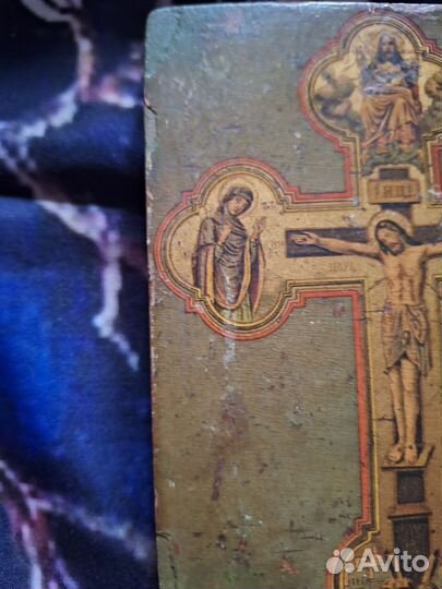 Старинная икона XIX век, Распятие