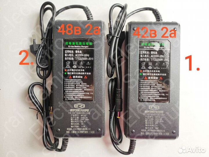 Зарядка от 12.6в до 48в 1а - 3а Li-ion акб