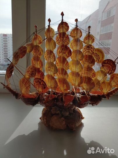 Корабль из ракушек