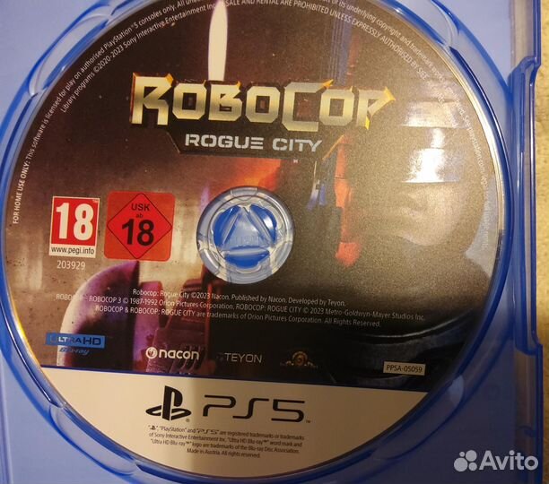 Robocop Rogue City ps5 диск