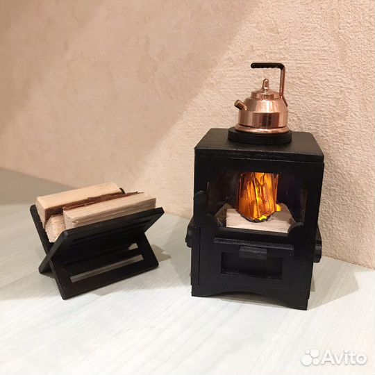 Печь-камин для кукольного домика
