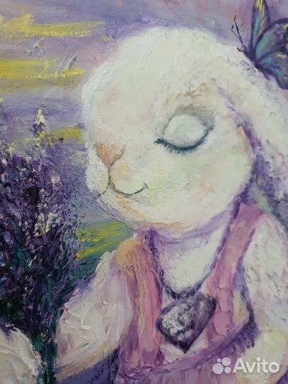 Зайка картина маслом