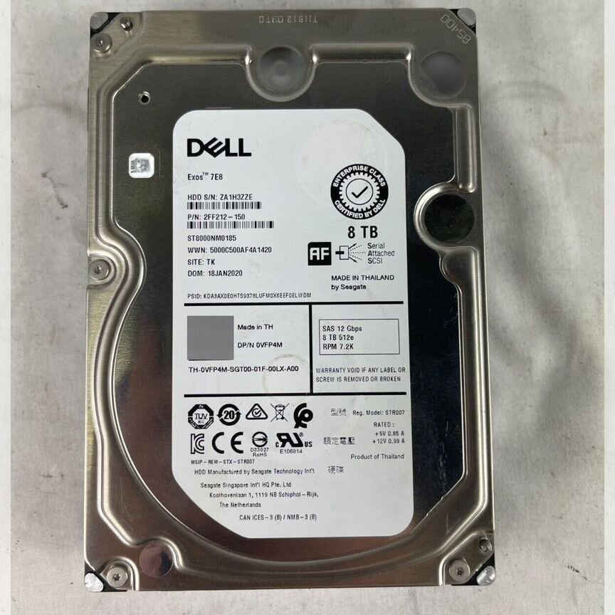 [ST8000NM0185] Dell 0vfp4m 8tb St8000nm0185